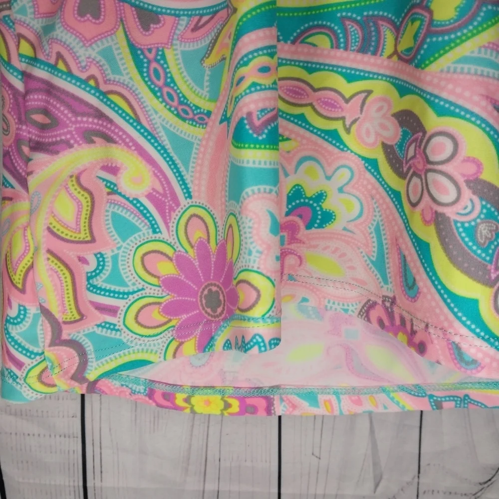 Red Camel Colorful Paisley Tankini Size L - Picture 9 of 10